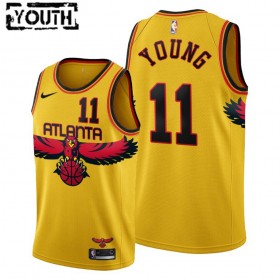 Barn Atlanta Hawks Tröja Trae Young 11 Nike 2021-22 City Edition Throwback 90s Swingman